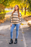 Mom & Me - Striped Bow Sweater & Denim Pant Set