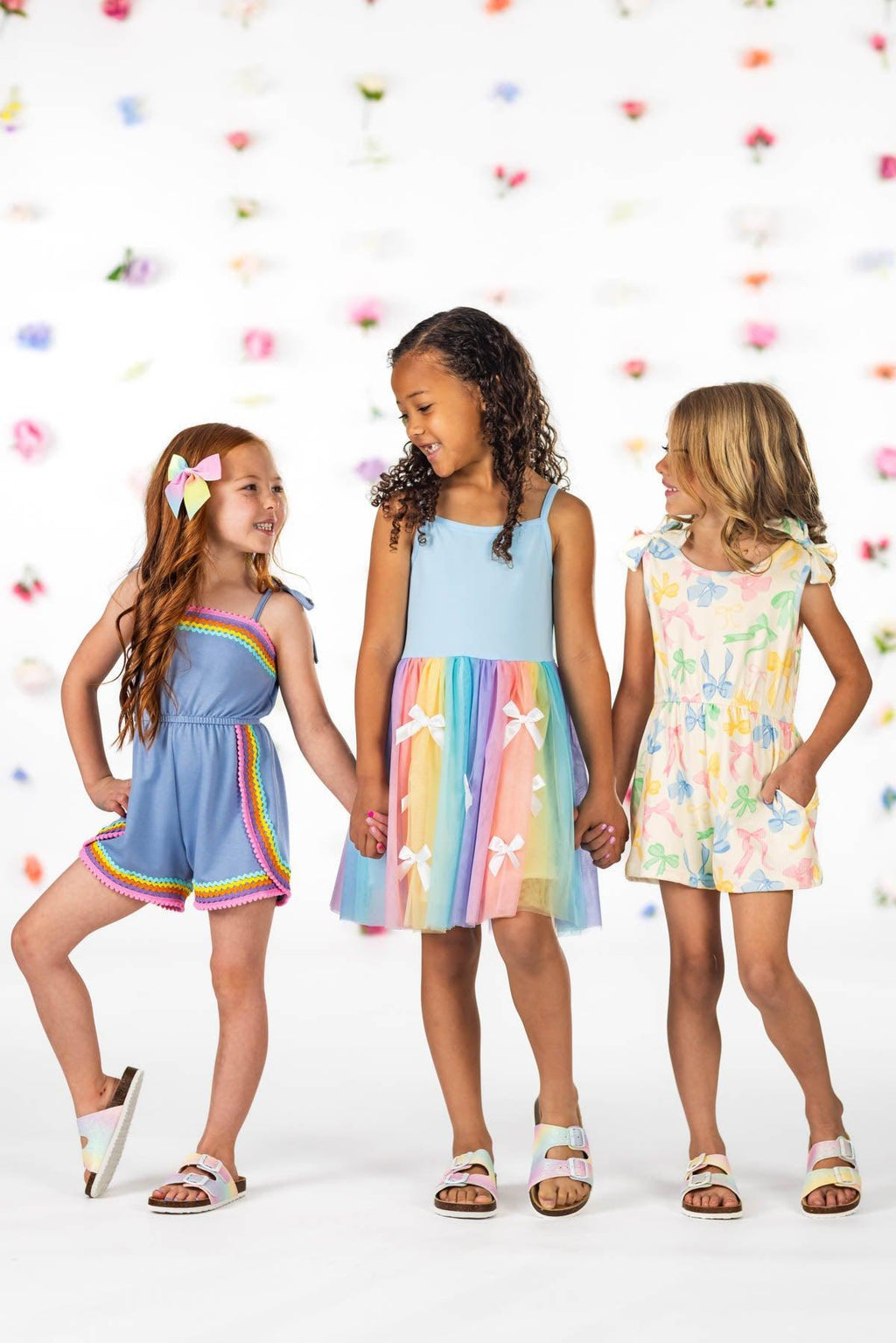 Rainbow Ribbon Romper | Sparkle in Pink