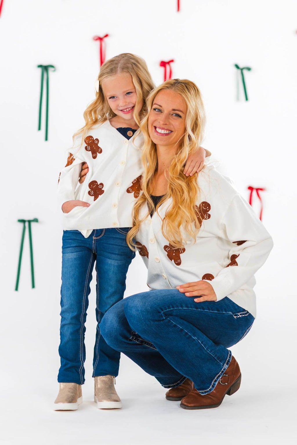 Mom & Me - Gingerbread Sweater Cardigan
