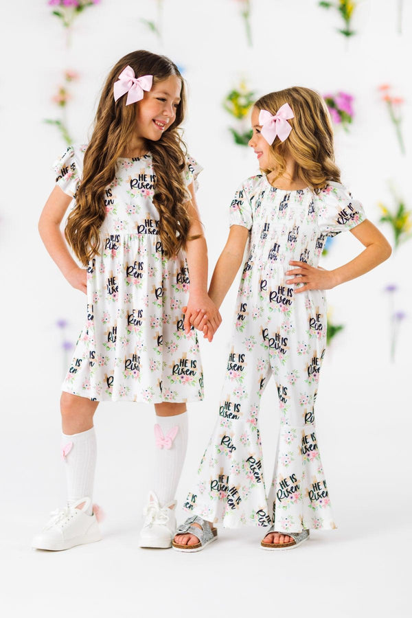 "He Is Risen" Floral Dress | Sparkle in Pink