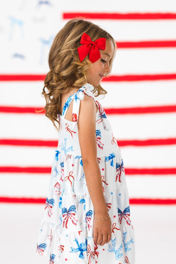 Mom & Me - Red White & Blue Bow Dress | Sparkle in Pink