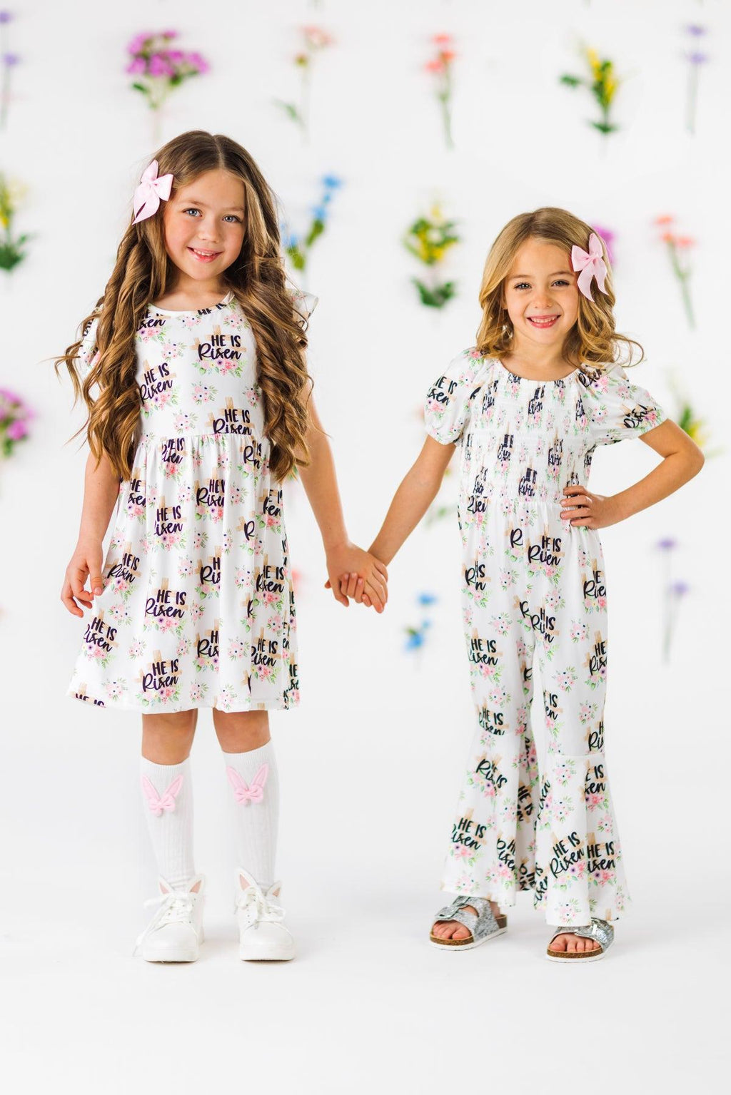 "He Is Risen" Floral Dress | Sparkle in Pink