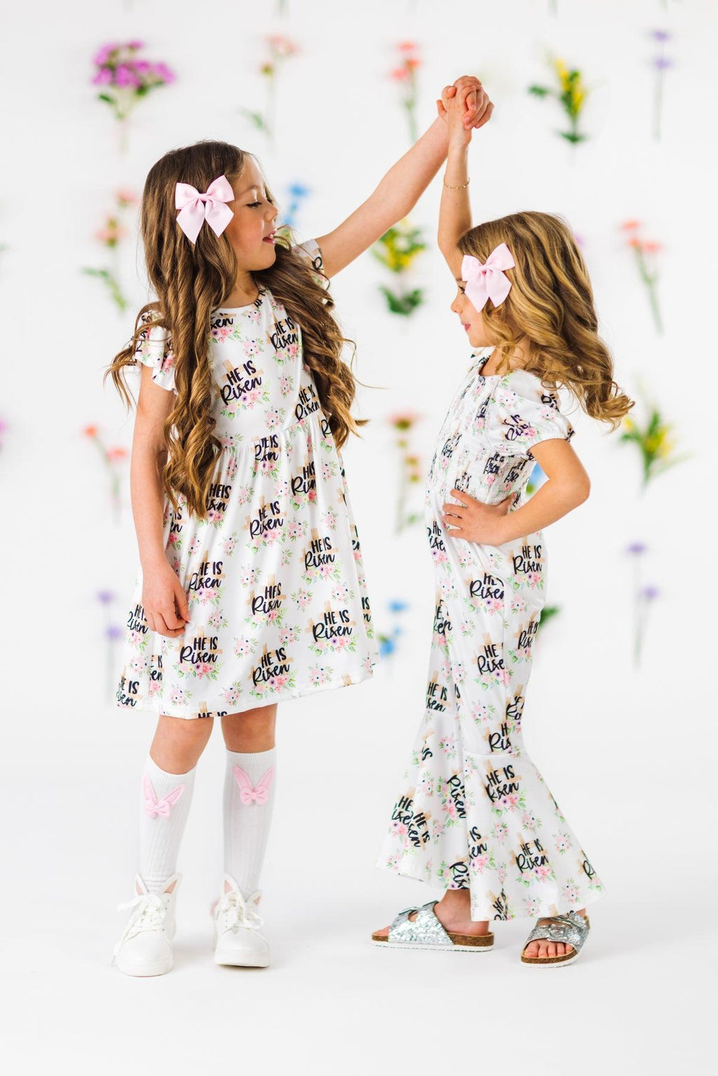 "He Is Risen" Floral Dress | Sparkle in Pink