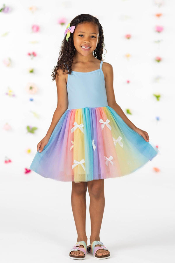 Pastel Rainbow Tulle Dress | Sparkle in Pink