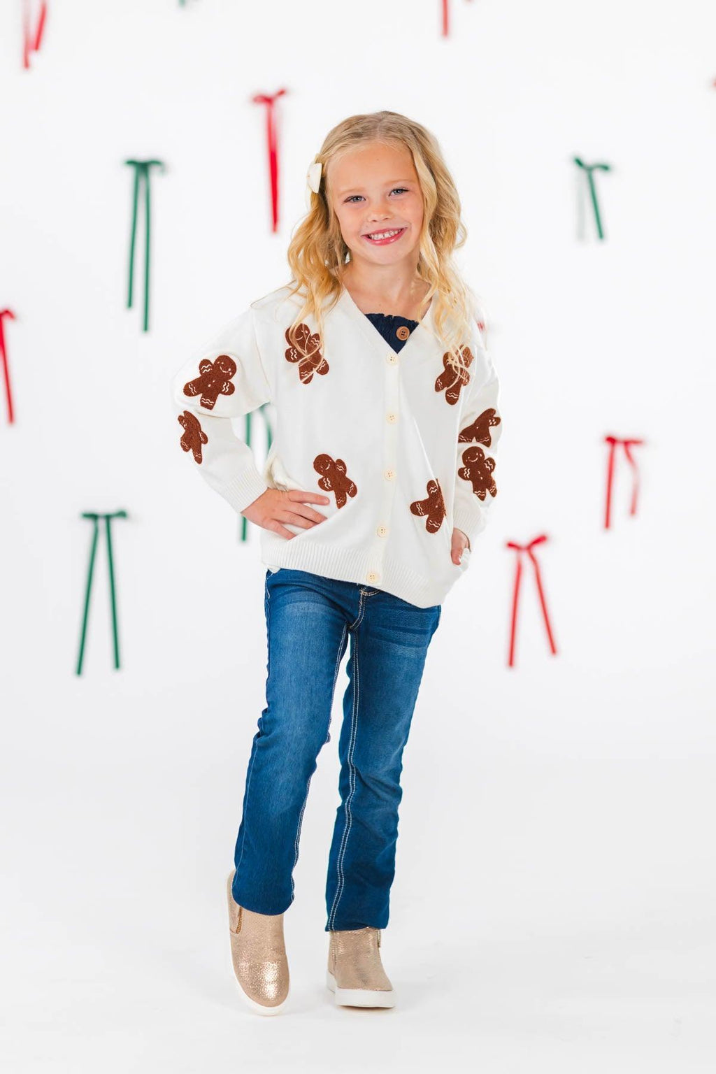 Mom & Me - Gingerbread Sweater Cardigan