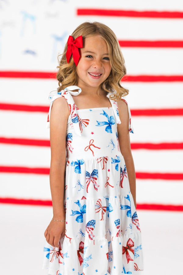 Mom & Me - Red White & Blue Bow Dress | Sparkle in Pink
