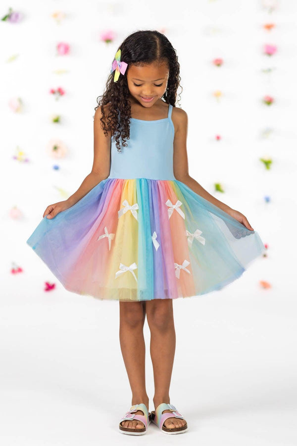 Pastel Rainbow Tulle Dress | Sparkle in Pink