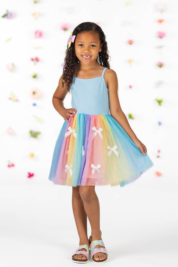 Pastel Rainbow Tulle Dress | Sparkle in Pink