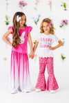 "Sassy Little Bunny" Pink Sequin Bell Bottom Set | Sparkle in Pink