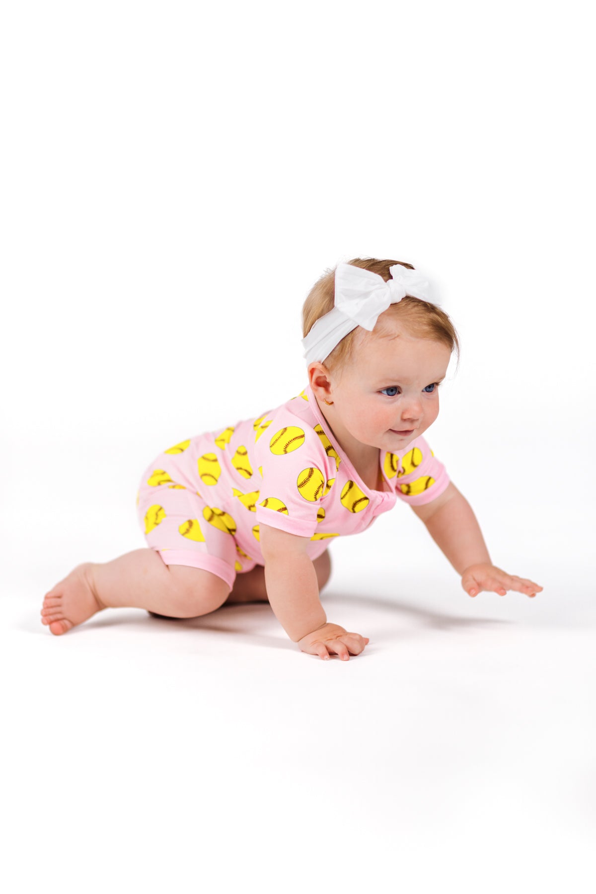 Pink Bamboo Softball Onesie