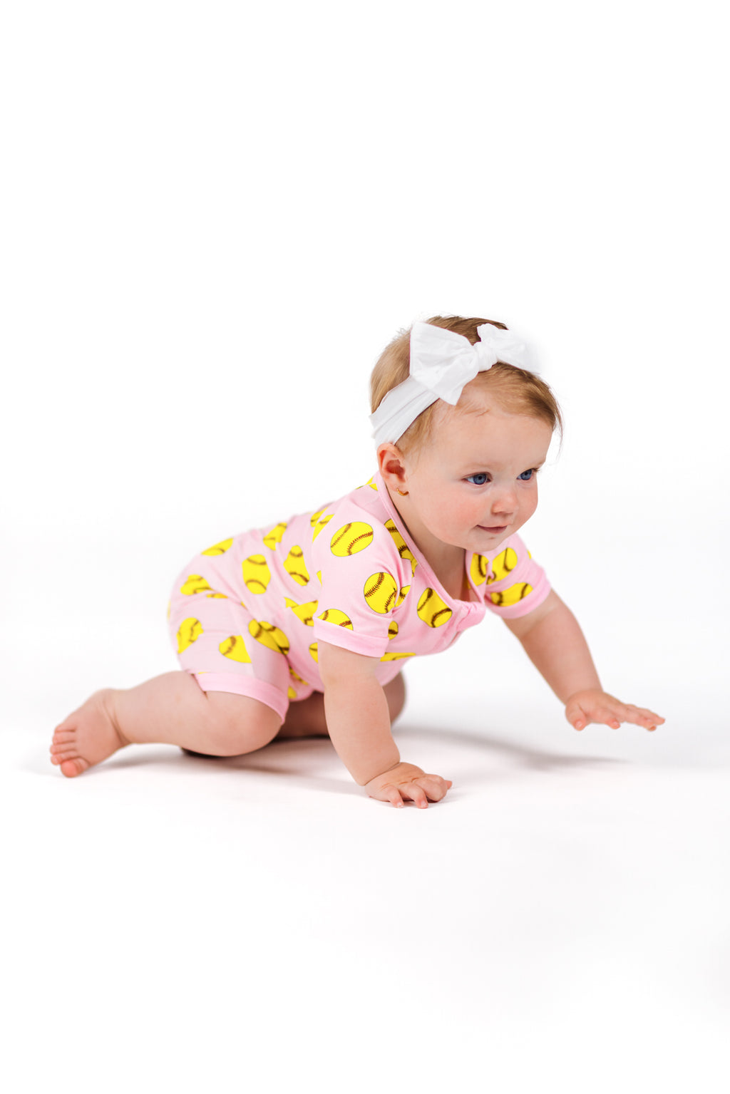 Pink Bamboo Softball Onesie | Sparkle in Pink