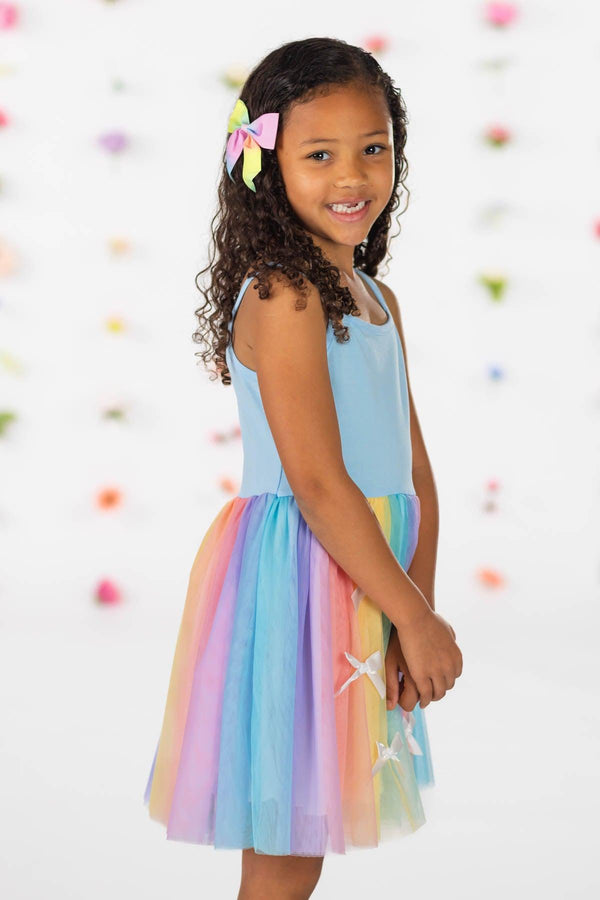 Pastel Rainbow Tulle Dress | Sparkle in Pink