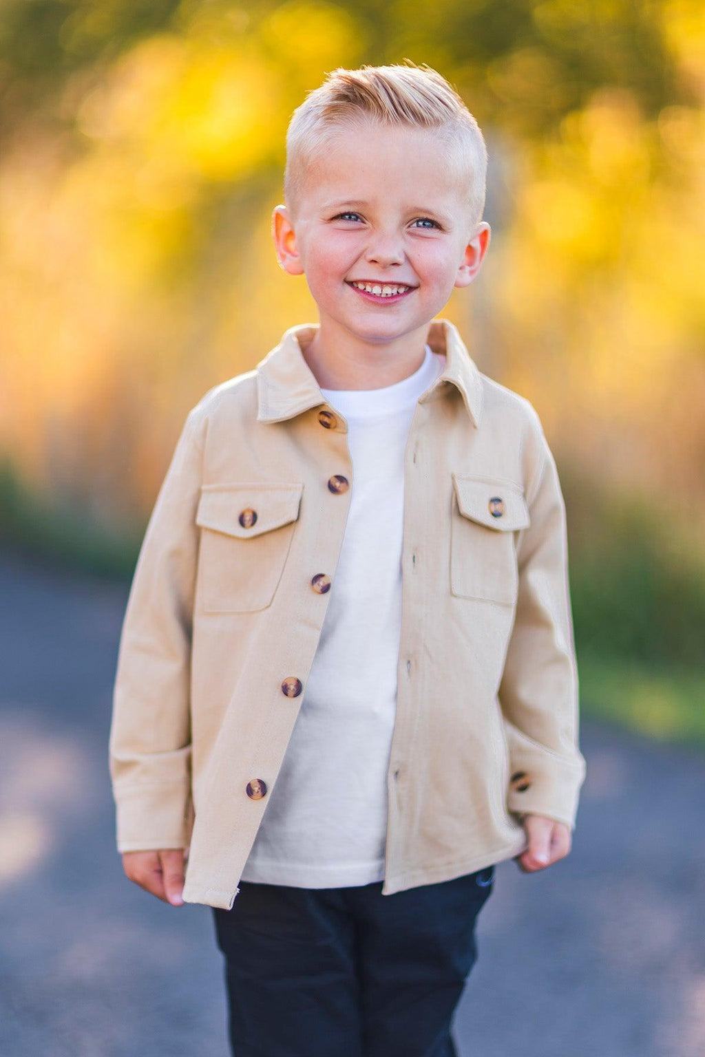 Family Burgundy Flannel & Khaki Button Down Top