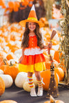 Candy Corn Witch Costume - 2 Piece Set | Sparkle in Pink