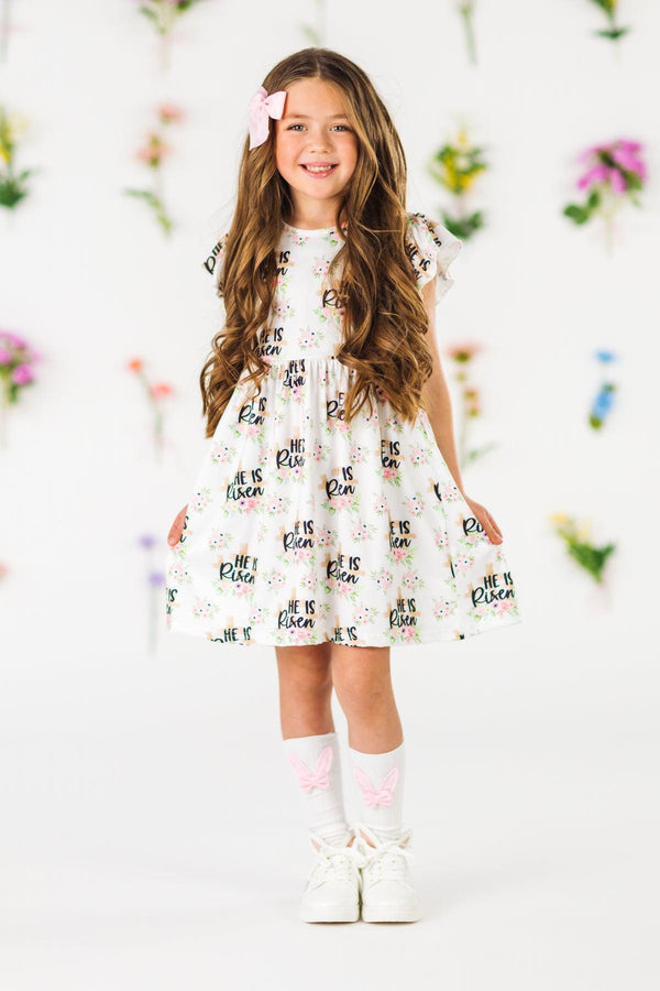 "He Is Risen" Floral Dress | Sparkle in Pink