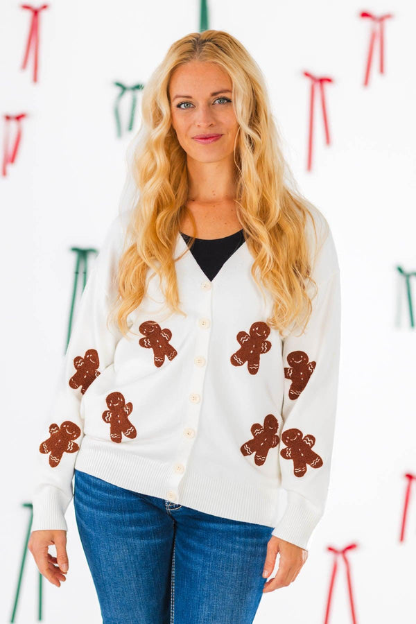Mom & Me - Gingerbread Sweater Cardigan