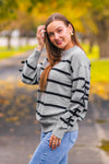 Mom & Me - Gray Striped Sweater & Pant Set