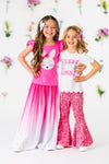 "Sassy Little Bunny" Pink Sequin Bell Bottom Set | Sparkle in Pink
