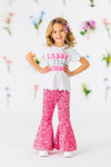 "Sassy Little Bunny" Pink Sequin Bell Bottom Set | Sparkle in Pink