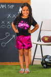 "Dance" Pink Metallic Short Set | Sparkle in Pink