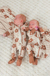 Bamboo Checkered Blossoms Double Sided Blanket | Sparkle in Pink