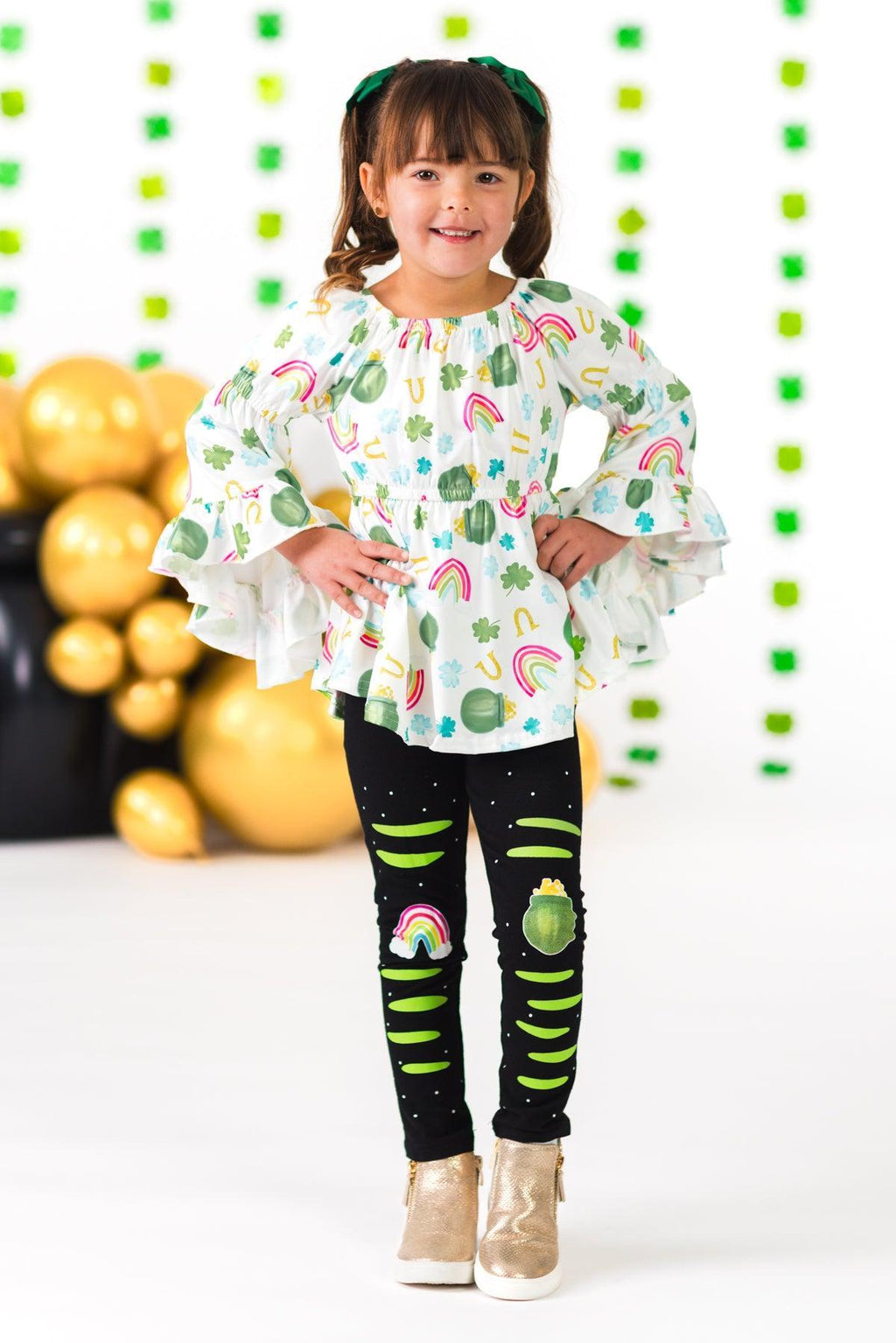 End Of The Rainbow Legging Set | Sparkle in Pink