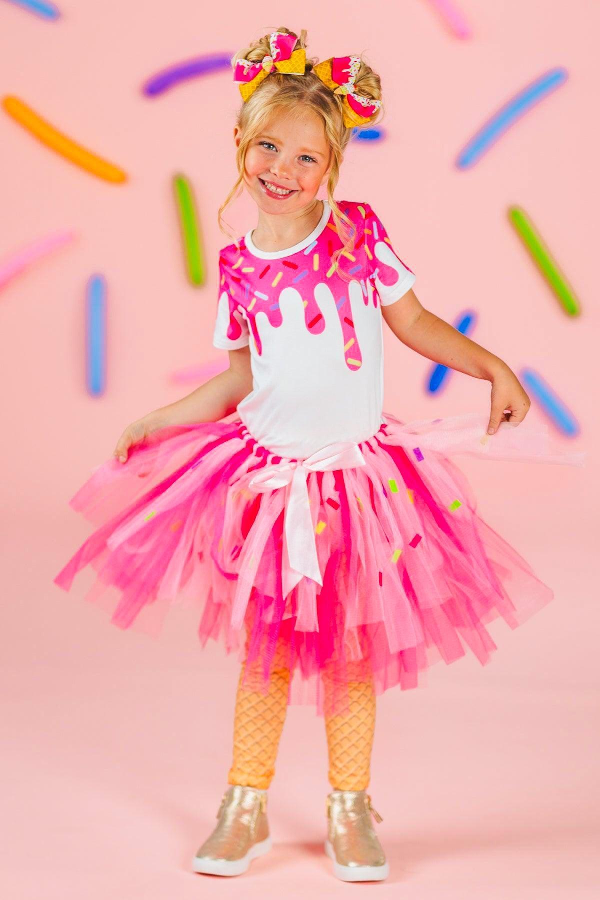 Pink Sprinkle Ice Cream Cone Costume Set
