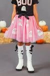 "Boo" Black & Pink Sequin Tutu Skirt Set | Sparkle in Pink