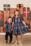 Family Green & Blue Plaid Dresses & Tops