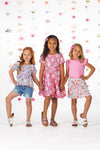 Pink Sequin Flower Dress | Sparkle in Pink
