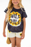 "Wild Child" Crochet Denim Short Set - Sparkle in Pink