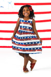 Sequin American Flag Dress | Sparkle in Pink