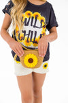 "Wild Child" Crochet Denim Short Set - Sparkle in Pink