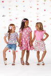 Pink Sequin Flower Dress | Sparkle in Pink