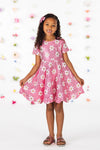 Pink Sequin Flower Dress | Sparkle in Pink