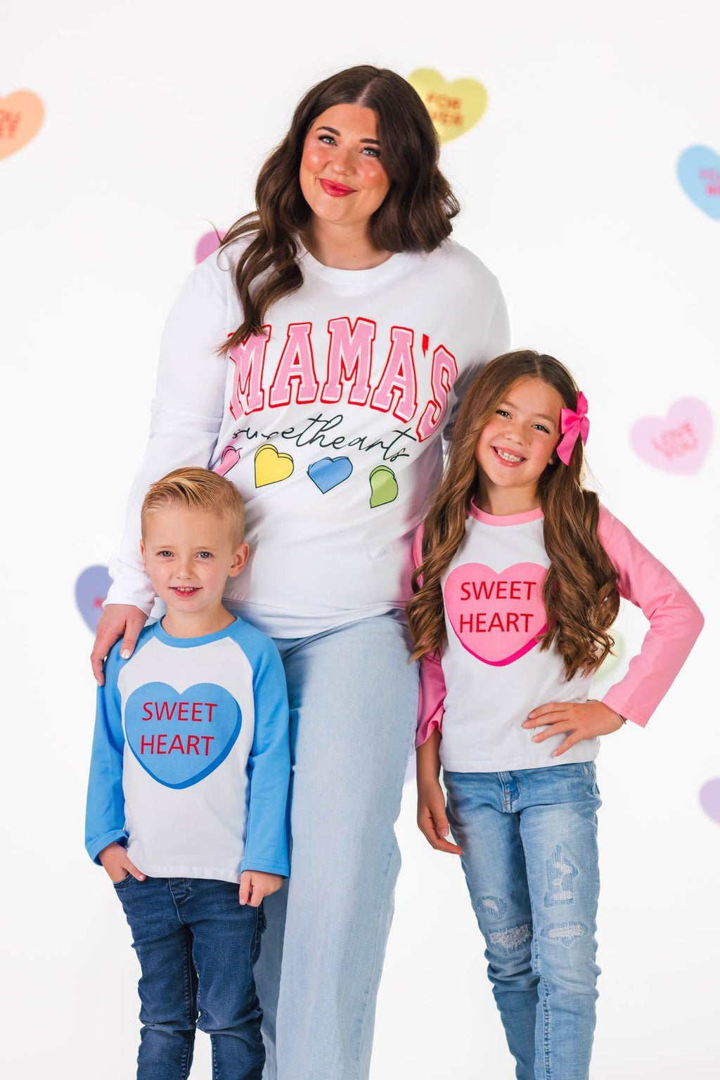 Mom & Kid - "Mama's Sweethearts & Sweet Heart" Top