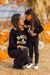 Mom & Me - "Hocus Pocus" Black Chenille Patch Top