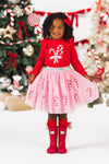 Red & Pink Candy Cane Tutu Skirt Set