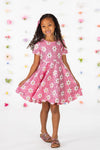 Pink Sequin Flower Dress | Sparkle in Pink