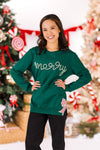 Mom & Me - "Merry" Green Pearl Top