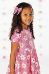Pink Sequin Flower Dress | Sparkle in Pink