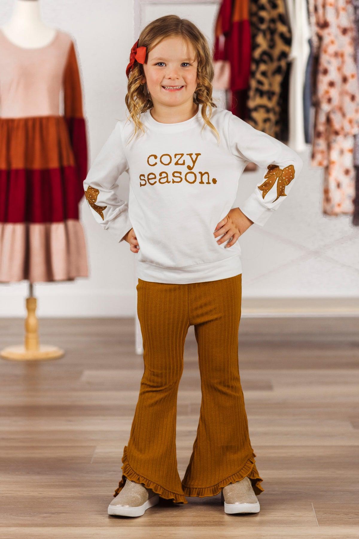 "Cozy Season" Rust Flare Pant Set