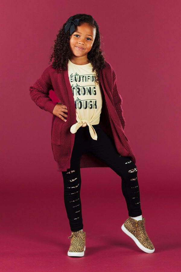 "I am... Beautiful, Strong, Enough" Legging Set | Sparkle in Pink