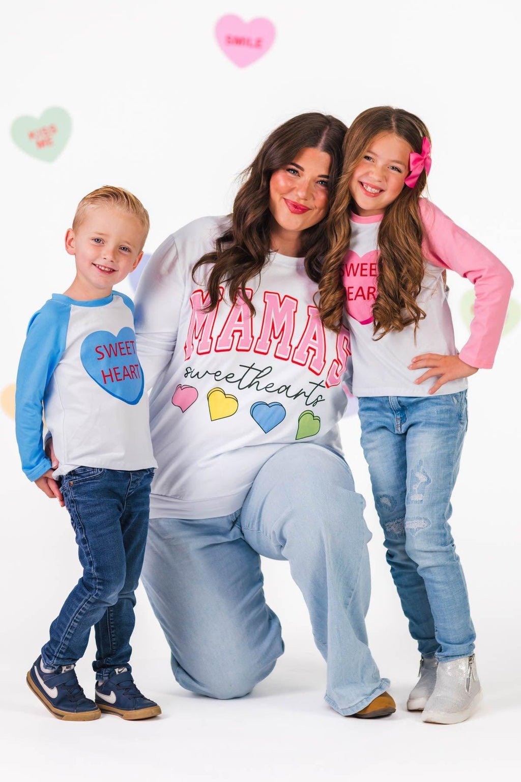Mom & Kid - "Mama's Sweethearts & Sweet Heart" Top