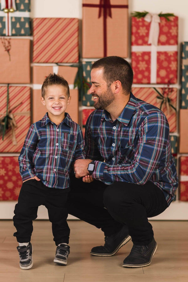 Family Green & Blue Plaid Dresses & Tops