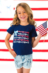 Patriotic Bow Denim Short Set | Sparkle in Pink