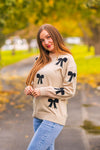 Mom & Me - Tan Bow Sweater & Pant Set