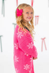 Mom & Me - Cozy Pink Snowflake Cardigan