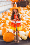 Candy Corn Witch Costume - 2 Piece Set | Sparkle in Pink