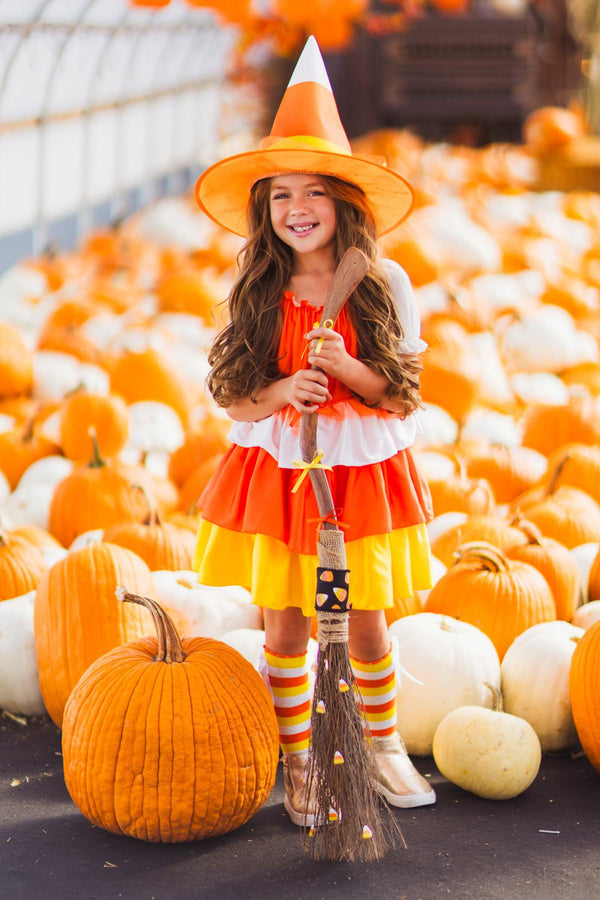 Candy Corn Witch Costume - 2 Piece Set | Sparkle in Pink